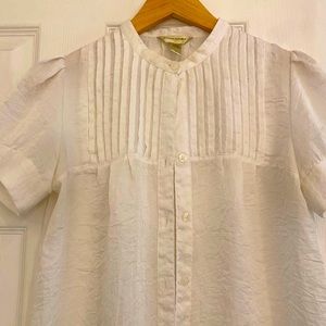 Banana Republic, white, crinkle blouse